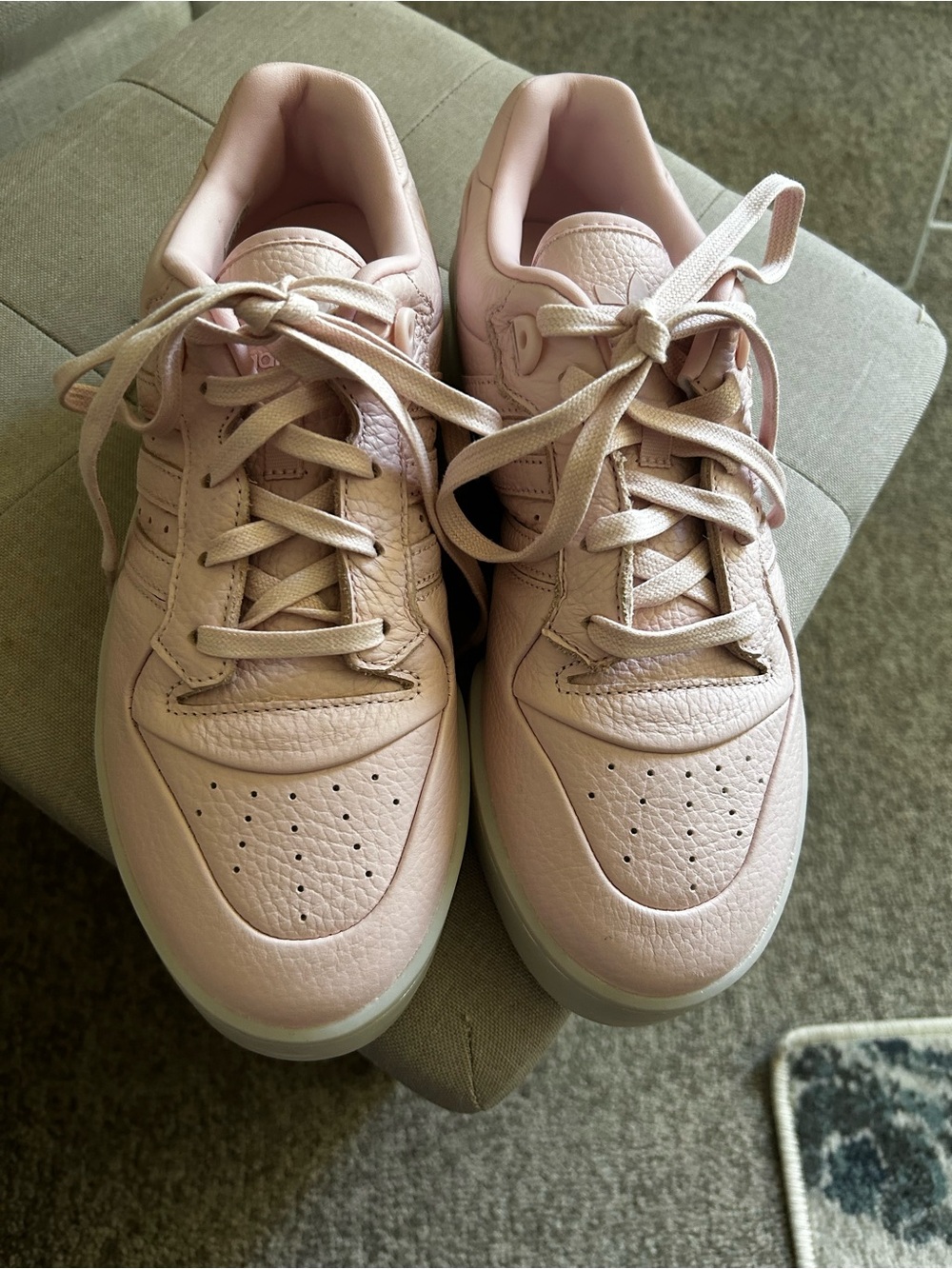 adidas Women’s Pale Pink Leather Sneakers